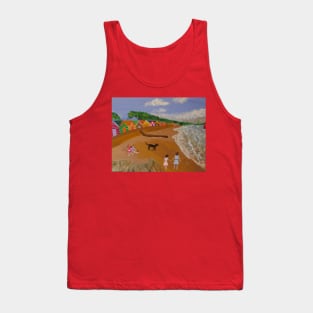 Playful day at Mudeford Beach Tank Top